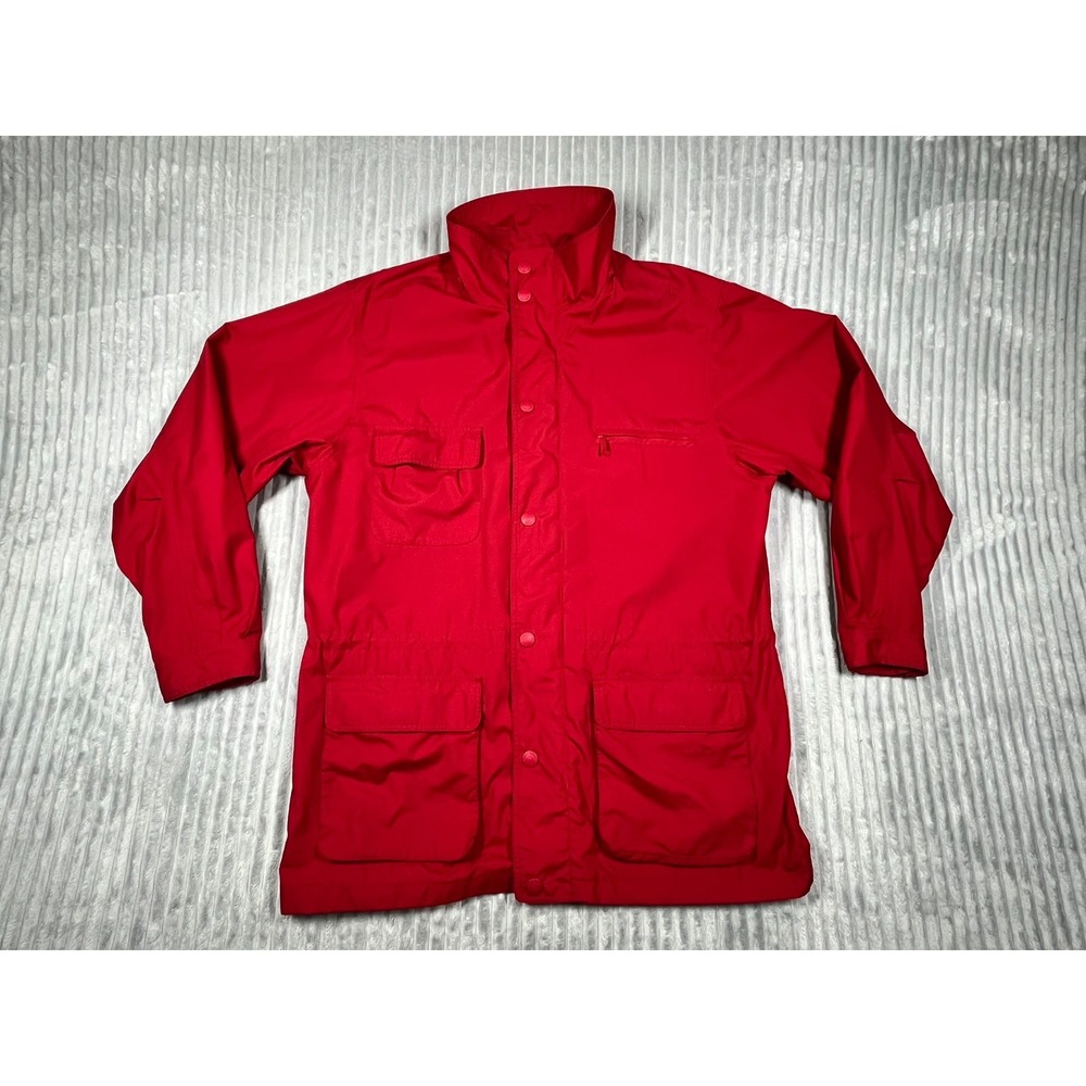 Vintage Eddie Bauer Wool Lined Red Barn Chore Jacket Men's L Tall Ranch *Flaw